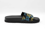 Gucci Ghost Slides In Star Print Black Rubber Size 12 Fw0926ixdu