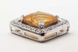 4.5ctw Citrine .27cttw Diamonds 14k Wg 6.5 Grams Pendant Sd0925orzdu