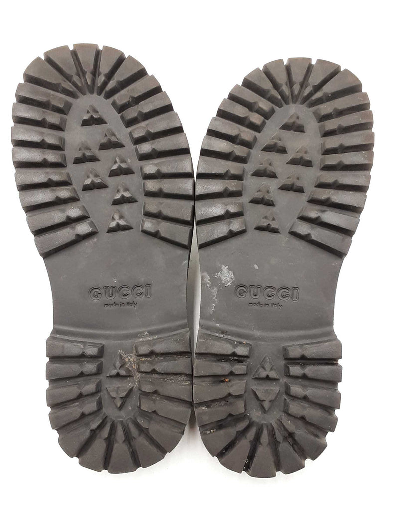 Gucci Perforated Gg Black Rubber Slip-on Sandals Size Us 7 Men's Fw1125lzxdu