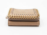 Stella Mc Cartney Falabella Wallet In Neutral Beige Vegan Leather Fw0926lzxdu