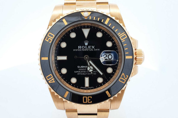 Rolex Submariner 40mm 18k Yellow Gold Watch 221.2 Grams Eb1124osxxzdu