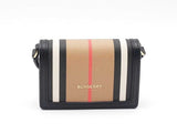 Burberry Jessie  Icon Crossbody Card Case Stripe Coated Canvas Fw1026oxzdu