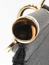 Dolce & Gabbana Sicily Satchel In Black Iguana-embossed Leather Fw1225rrzdu