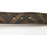 Fendi Ff Brown Coated Canvas Leather Reversible Bracelet Do0925oxzde