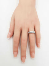 1.62 Cttw Diamond & 14k White Gold Eternity Band 10.2 Gram Size 6.75 Fw0426crxd7