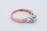 0.43cttw Diamond Ring In 14k Rose Gold 2.8 Grams Size 7 Eb0426opxdu