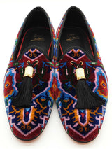 Christian Louboutin Stamboul Velvet Tassel Loafers Size 43 Eb0326rxzde