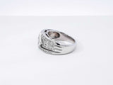 0.27 Cttw Diamond & 14k White Gold Rhombus Ring 5.6 Grams Size 4.5 Fw0925olxdu