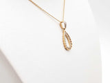 10k Yellow Gold Diamond Open Teardrop Necklace 20 In Lhwxzde 144020000280