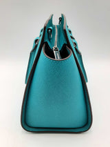 Michael Kors Selma Saffiano Leather Satchel In Teal Fw1124orsa