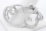 14k White Gold Diamond Brooch 8.7 Grams Eb0626ixzdu
