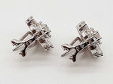 0.88 Cttw Diamonds 18k White Gold 7.8g Clasp Stud Earrings Do1025pxzde