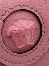 Versace La Mudusa Earbuds Pouch In Pink Leather With Chain Fw0825exdu