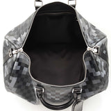 Louis Vuitton Keepall Bandoulière 50 In Damier Graphite Pixel Coated Canvas Fw0726ecrdu