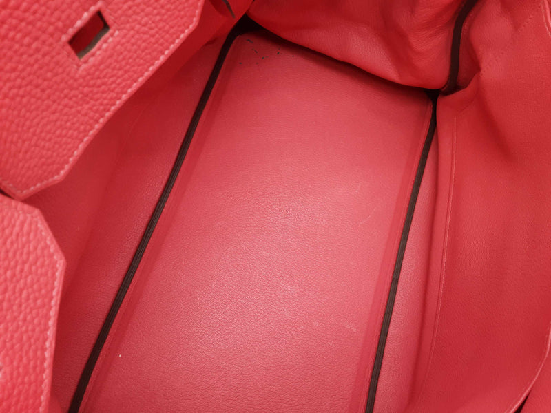 Hermes Birkin 40 Rose Jaipur Red Togo Palladium Hardware Handbag Do0424lzxzxde