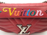 Louis Vuitton New Wave Chain Mm Red Handbag Aa0326ezxsa
