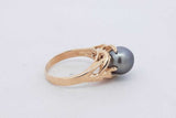 Tahitian Pearl Ring In 14k Yellow Gold Grams Size 7 Eb0726wcrsa