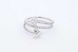 14k White Gold Diamond Bypass Ring 3.5 Grams Size 6 Eb0626rxzde