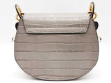 Chloe Tess Grey Crocodile Embossed Leather Crossbody Bag Do0824exzde