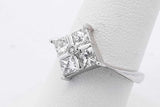 0.92cttw Princess Cut Diamond Ring 18k White Gold 3.5 Grams Size 7 Eb0826ixzsa