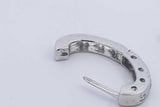 0.24cttw Diamond Hoop Earrings In 18k White Gold 3.3 Grams Eb0326ocrdu