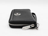 Michael Kors Fulton Smartphone Wristlet In Black Pebbled Leather Fw1125oxdu