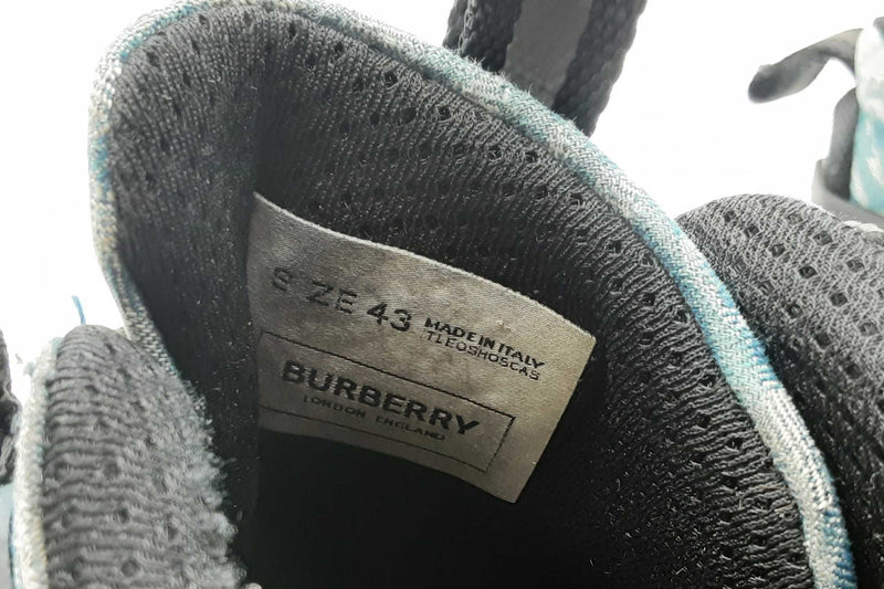 Burberry Arthur Tb Monogram Denim Sneakers Size 43 Eb1024rxsa