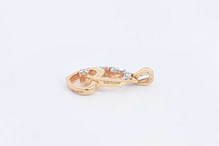 0.1ctw Diamond Pendant In 18k Yellow Gold 0.9 Grams Eb0325prsa
