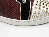Christian Louboutin Lou Spikes Orlato Flat Mesh Tech Size 40 Sd0425oxzsa