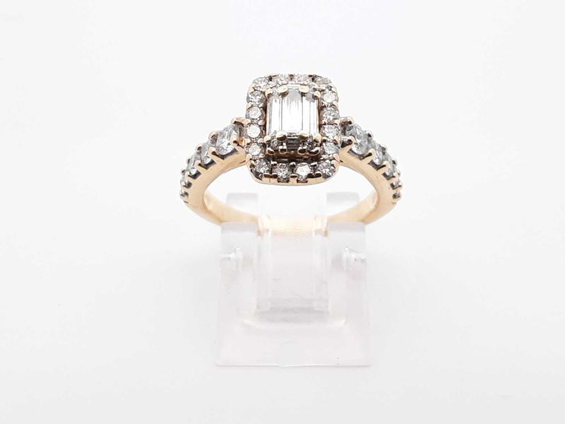 1.03 Cttw Diamond & 14k Yellow Gold Ring 4.6 Grams Size 6 Fw0825rzxdu