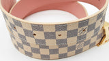 Louis Vuitton Reversible Belt In Damier Azur With Initiales Buckle Fw0626srdu