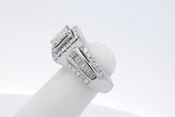 1.32cttw Diamond Ring In 10k White Gold 7.1 Grams Size 2 Eb0926rxzsa