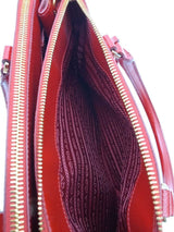Prada Red Patent Saffiano Leather Galleria Tote Bag Eb0926pxzsa