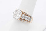 4.08cttw Lab Grown Diamond Ring In 14k Yellow Gold 8.3 Grams Size 8 Eb0826epxsa