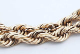 14k Yellow Gold Rope Bracelet 10.4 Grams 8.5 Inch Eb0226rxzde