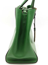 Fendi 2jours Green Leather Tote Bag Eb0826pxzsa