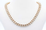 Approx. 2.64ctw Diamond Tennis Necklace In 14k Yellow Gold 18.2 Grams 16 Inch Eb1024lxxzsa