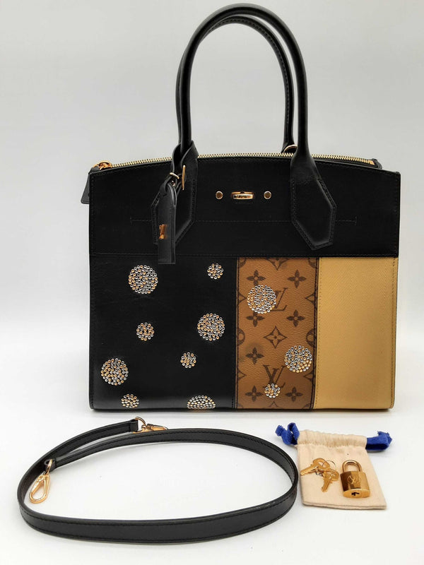 Louis Vuitton City Steamer Night Lights Monogram Tote Bag Do0724lerxdu