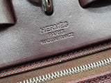 Hermes Herbag 31 Prune Red Purple Militaire Canvas Leather Bag Do0525exzde
