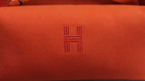 Hermes Bride-a-brac Travel Case In Orange & Burgundy Toile Canvas Fw0326wxzdu