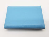 Hermes Duo Calvi Celeste Blue Epsom Snap Card Change Holder Do1125wxzde
