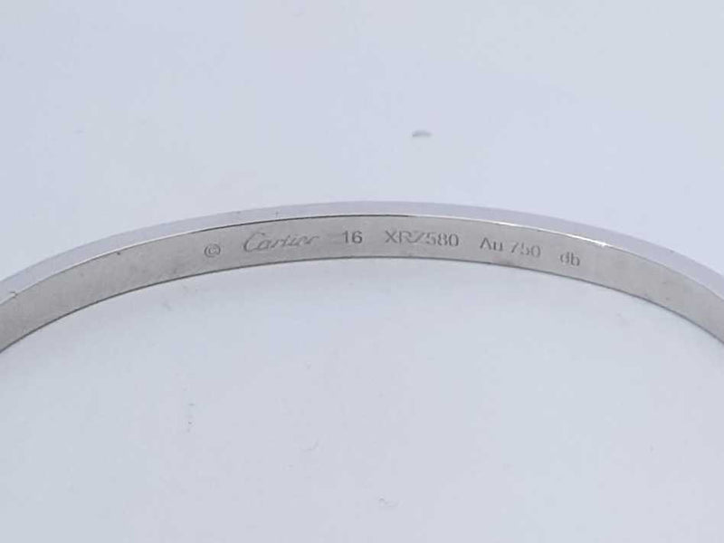 Cartier Love 18k White Gold 18.8g Bracelet Size 16 Aa0425lzxzdu