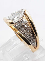 1.0 Cttw Diamond & 14k Yellow Gold Ring 4.5 Grams Size 4.25 Fw1224rxzdu