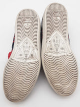 Gucci Ace Navy Blue Terry Cloth & Red Gg Sneakers Size 13f Eb1225oxzde