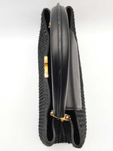 Louis Vuitton Capucine Black Tweed Patent Leather Handbag Do0625ooxzde