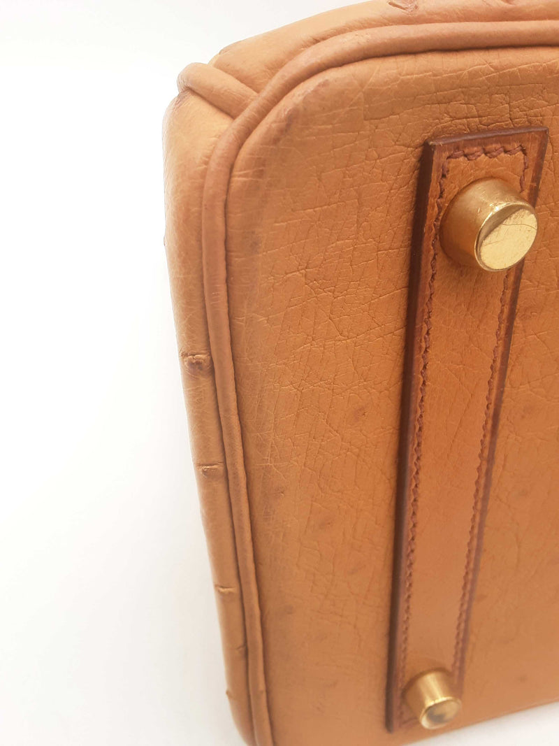 Hermes Birkin 30 Gold Ostrich Hand Bag Sd0825lcrzxsa