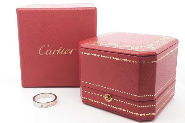 Cartier Platinum C De Cartier Wedding Band Size 8.25 7.4g .07cttw Lh0724ixzde