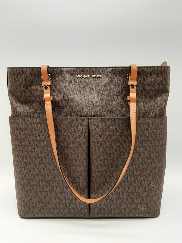 Michael Kors Bedford Brown Logo Tote Bag Do0524crde