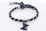 Louis Vuitton Braided Leather Friendship Charm Bracelet Eb0526exsa