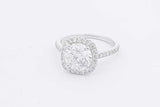 1.8ctw Center Round Diamond Ring In 18k White Gold 2.9 Grams Size 6 Eb0725wxxzsa